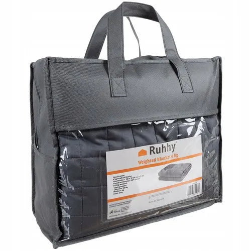 Ruhhy sensorinė sunkioji antklodė, 200 × 150 cm, 6 kg, pilka, dvipusė