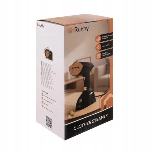 Ruhhy Velira 2000 W juodas drabužių garintuvas, 360 ml