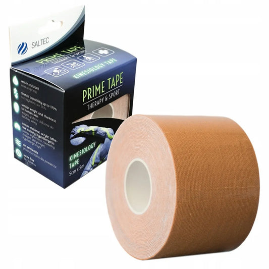 Saltec kinesio teipas, kūno spalvos elastinė tapingavimo juosta, 5 cm × 5 m