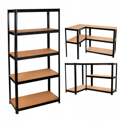 SANDĖLIAVIMO LENTYNOS 180x90x40 METALINĖS DIRBTUVIŲ JUODOS GARAŽO TVIRTOS