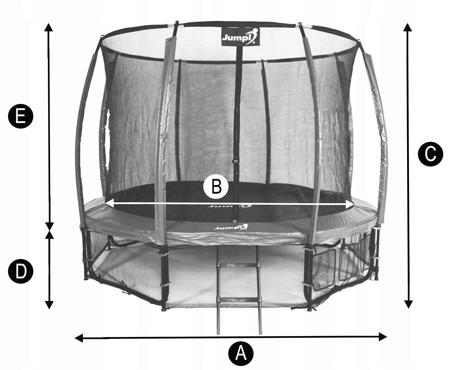 Saugi sodo batutas Maxy Comfort+ 8FT JUMPI su tinklu ir inkarų rinkiniu