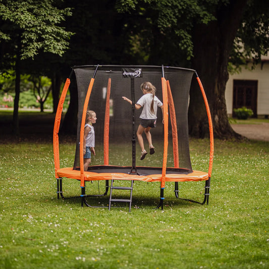 Saugi sodo batutas Maxy Comfort+ 8FT JUMPI su tinklu ir inkarų rinkiniu