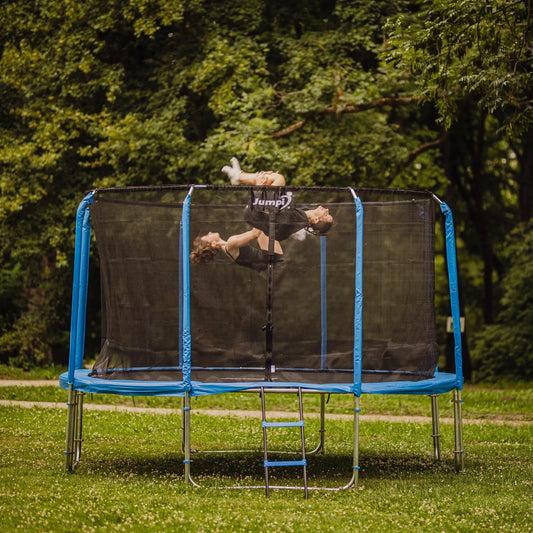 Saugus batutas Jumpi Maxy Comfort 14FT 435cm su tinkleliu, kopetėlėmis ir priedų rinkiniu