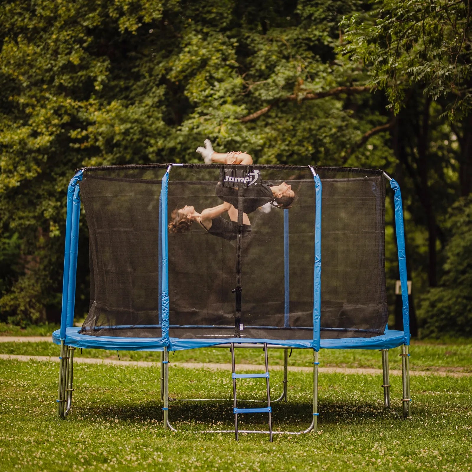 Saugus batutas Jumpi Maxy Comfort 14FT 435cm su tinkleliu, kopetėlėmis ir priedų rinkiniu