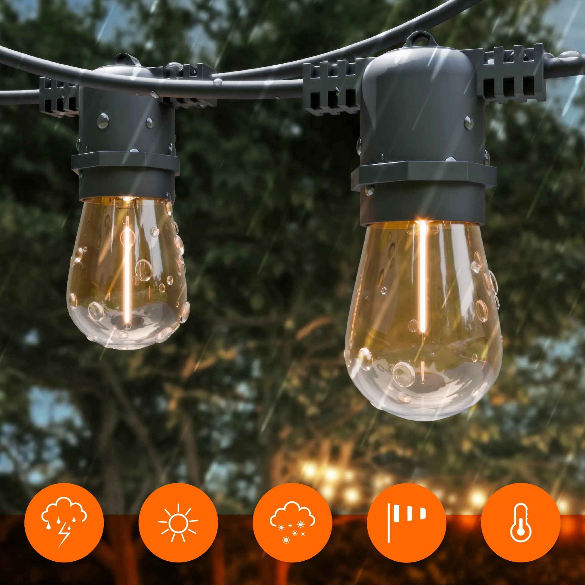 Saulės energija maitinama sodo girlianda Smartled, 10m, 10x LED E27 lemputės + pultelis