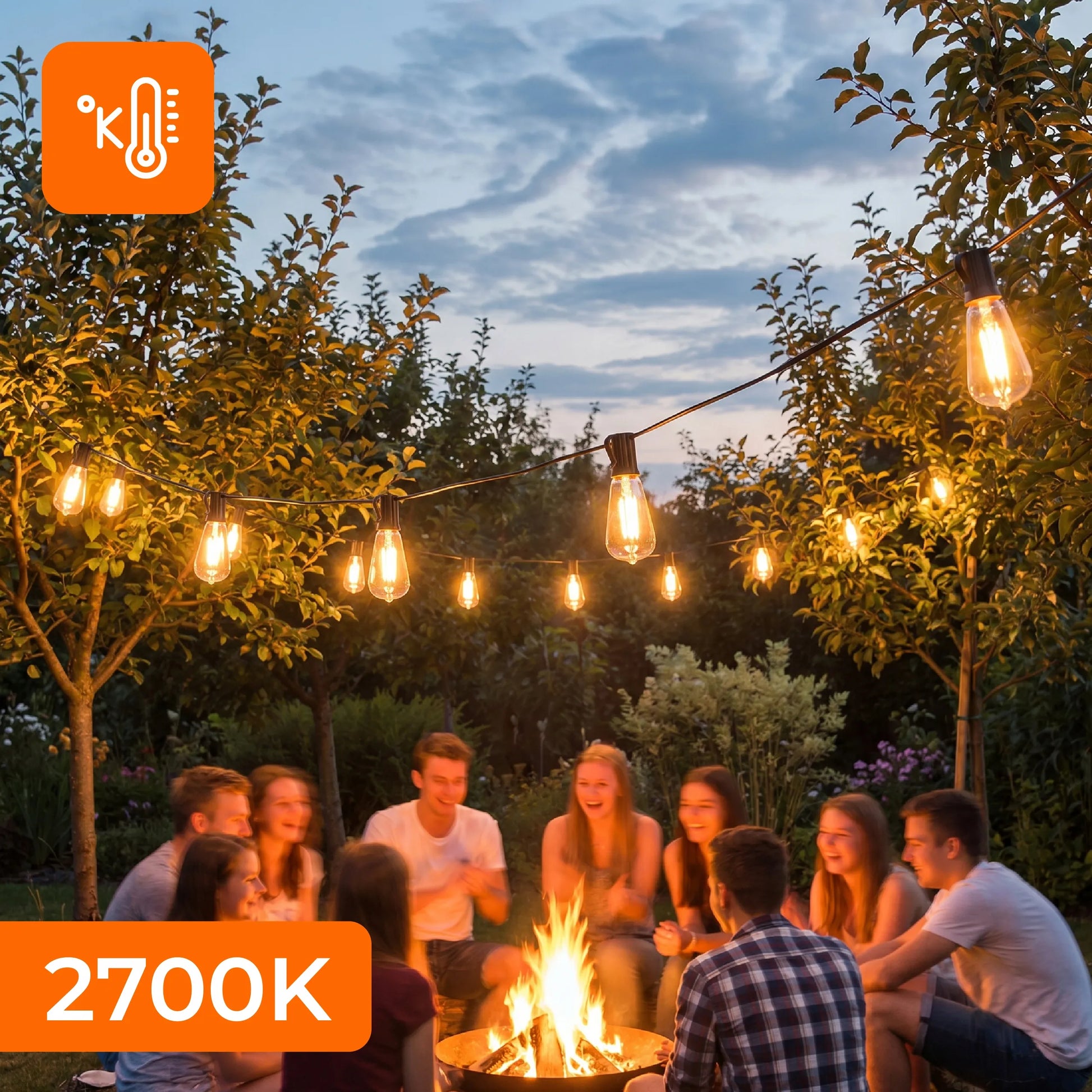 Saulės energija varoma sodo girlianda Smartled LED 10m 10x E12 lemputės + nuotolinio valdymo pultas