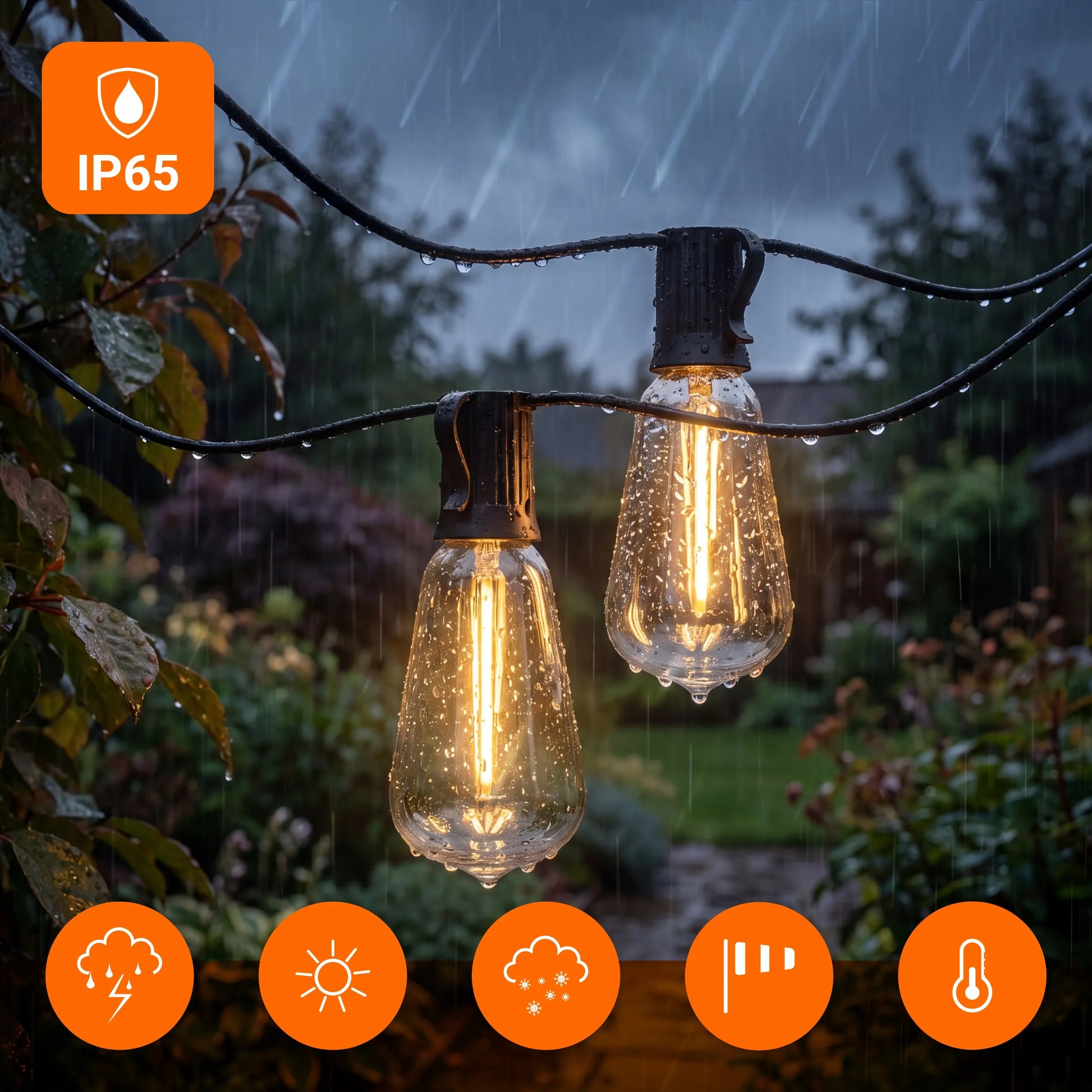 Saulės energija varoma sodo girlianda Smartled LED 10m 10x E12 lemputės + nuotolinio valdymo pultas