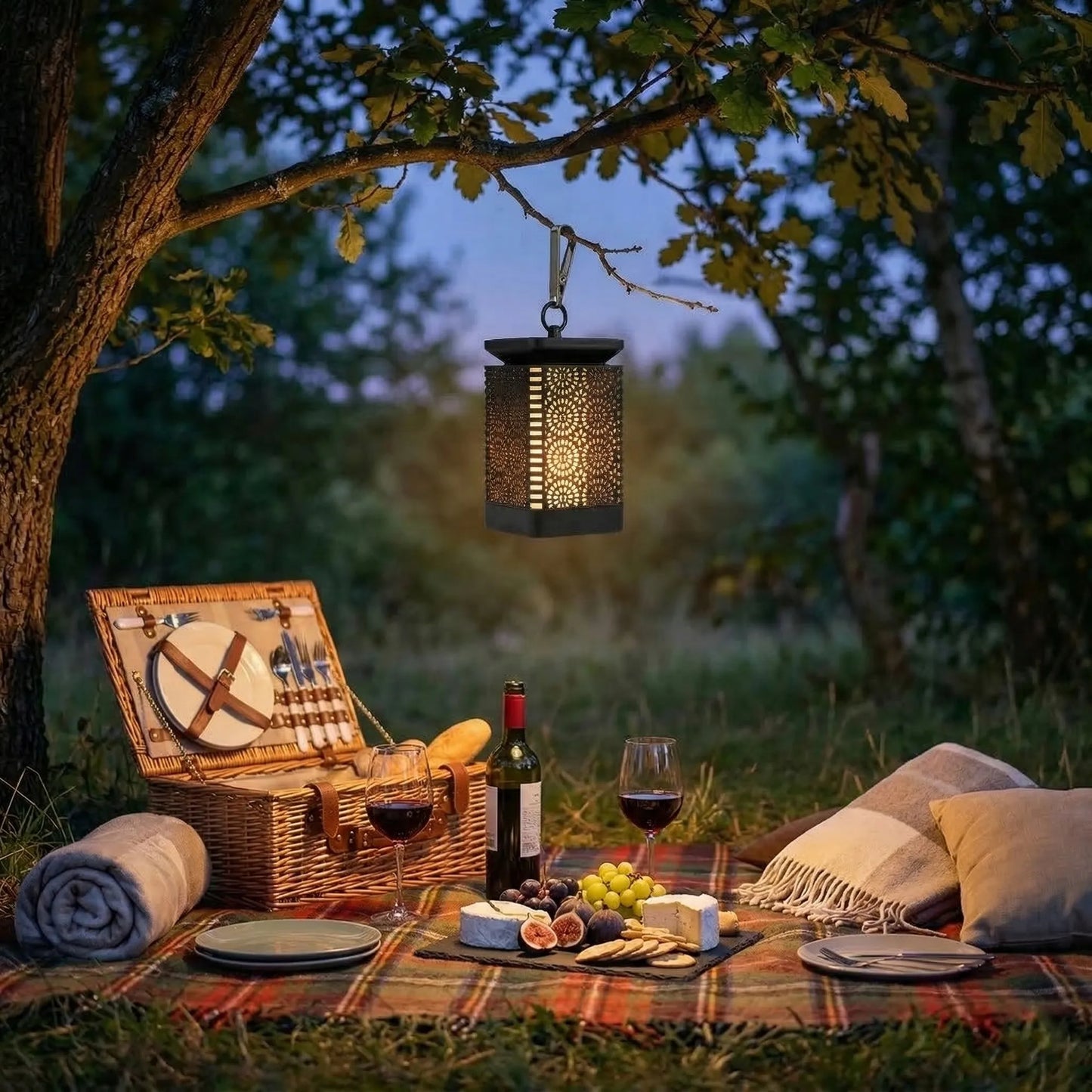 Saulės LED sodo žibintas Smartled liepsnos efekto, su prieblandos jutikliu, kabinamas 2-in-1