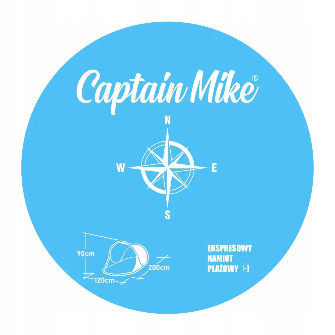 Savaime išsiskleidžianti paplūdimio palapinė Captain Mike POP UP 200 cm