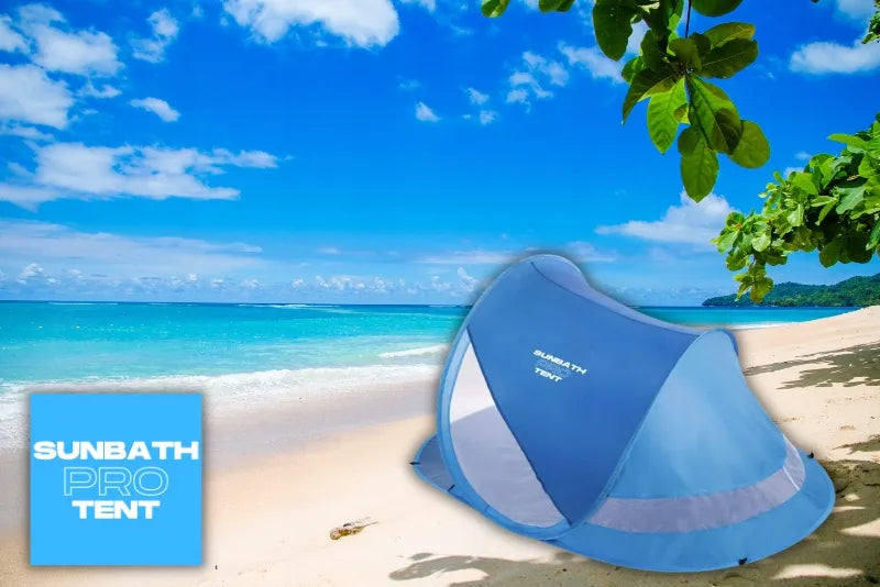 Savaime išsiskleidžianti paplūdimio palapinė Sunpro Blue Lagoon XXL su UV apsauga