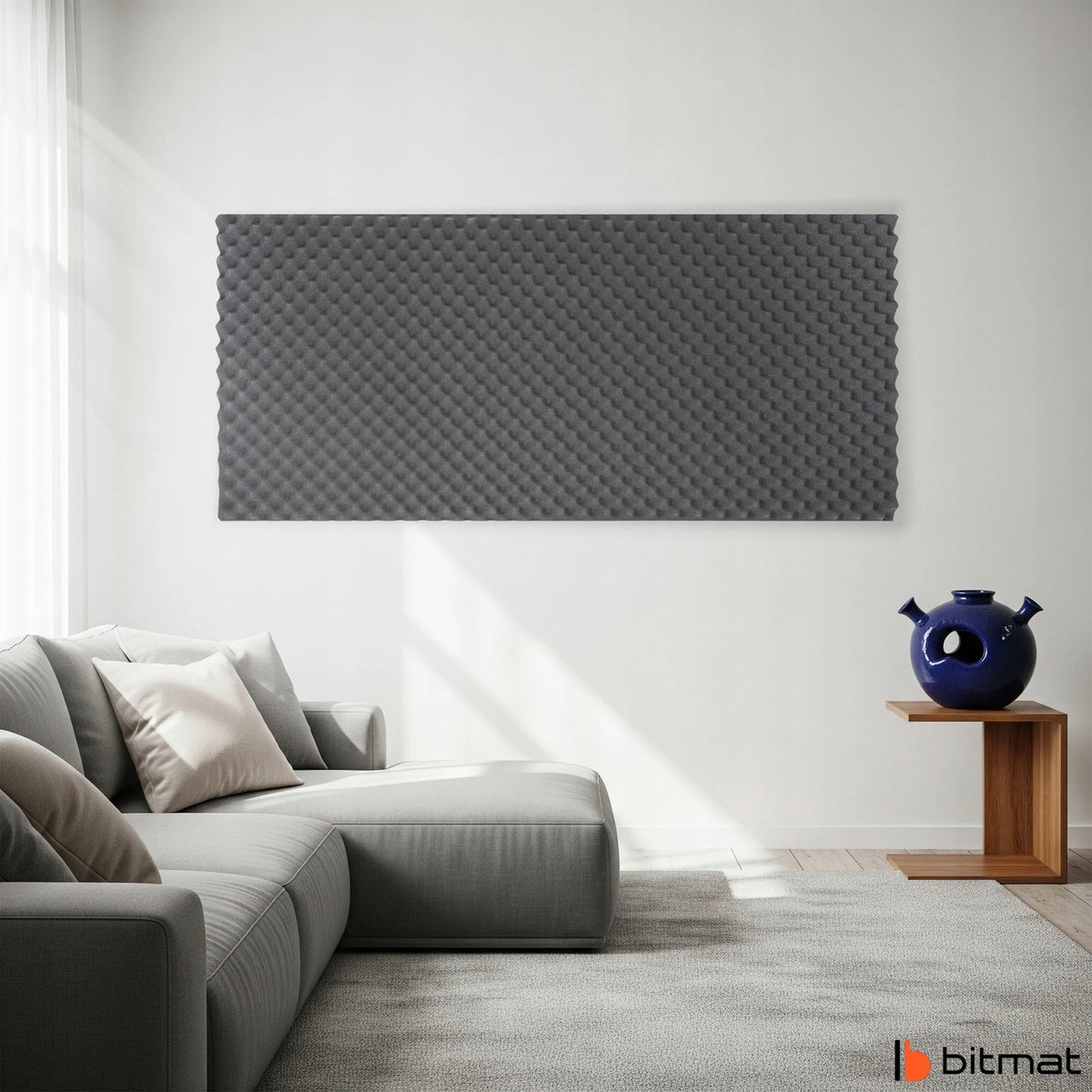 Savaime prilimpantis akustinis skydas „Bitmat FALA“, banguotas, 5 cm, 200 × 100 cm, 2 m²