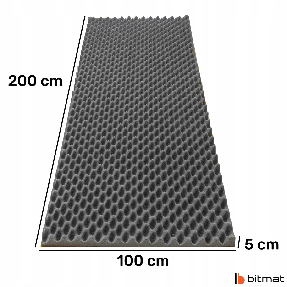 Savaime prilimpantis akustinis skydas „Bitmat FALA“, banguotas, 5 cm, 200 × 100 cm, 2 m²