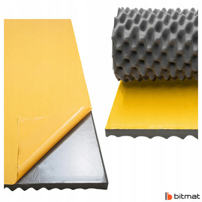 Savaime prilimpantis akustinis skydas „Bitmat FALA“, banguotas, 5 cm, 200 × 100 cm, 2 m²