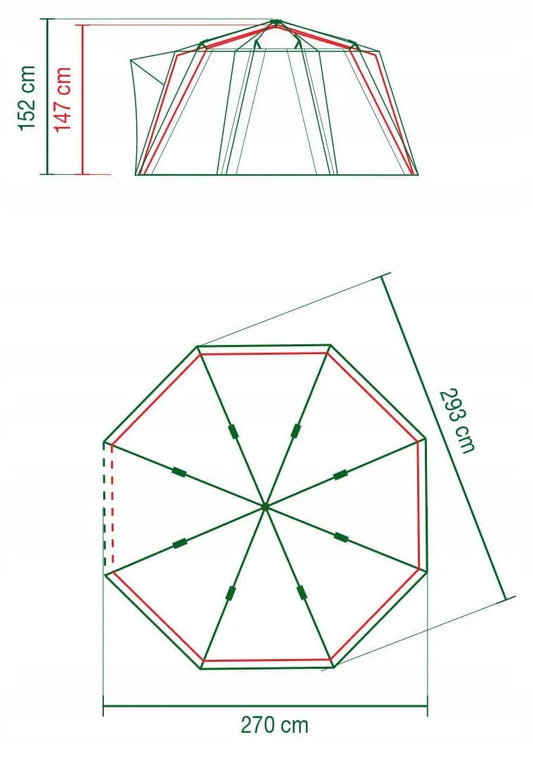 Šeimos palapinė Coleman Cortes Octagon 3 žmonėms