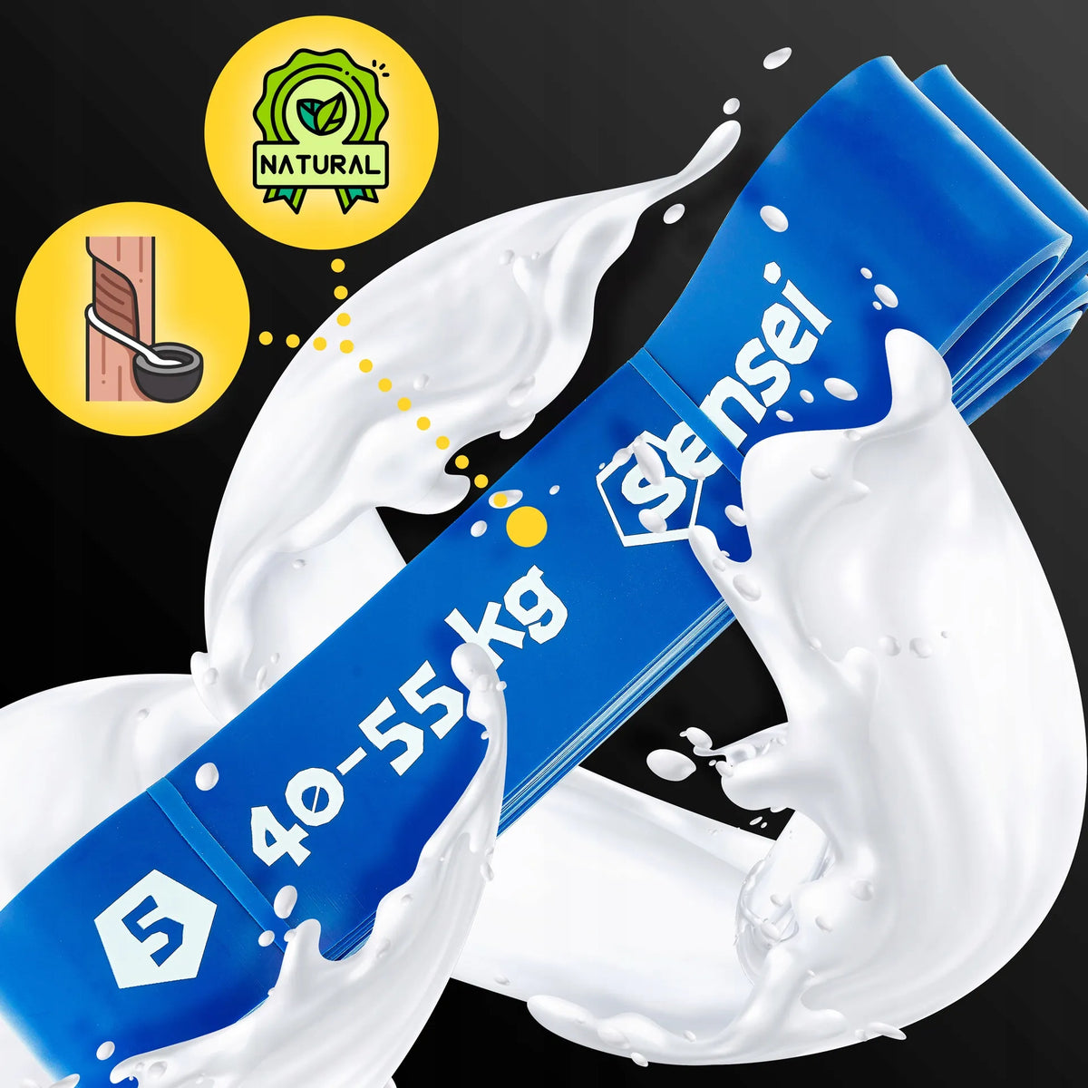 „Sensei Power Band“ pasipriešinimo guma 40–55 kg, guma pratimams ir prisitraukimų treniruotėms