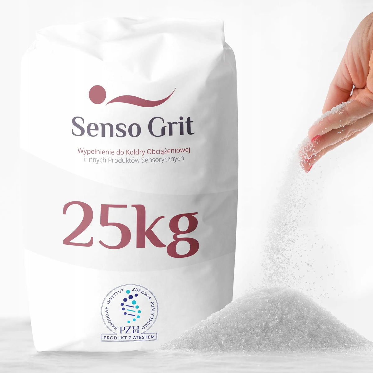 „Senso Grit“ stiklo užpildas svorinėms antklodėms, PZH sertifikatas, 25 kg