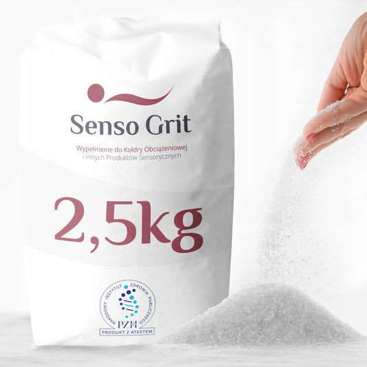 „Senso Grit“ užpildas svorinėms antklodėms, 1,5–3 mm, PZH sertifikatas, 2,5 kg