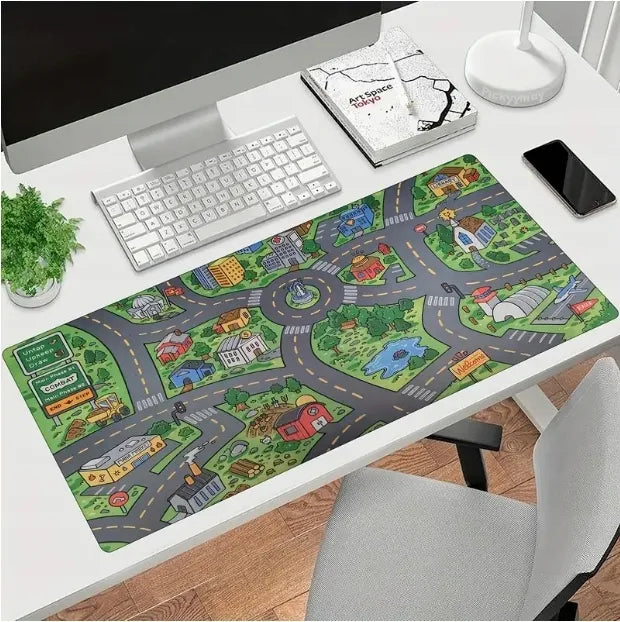 Senti pelės kilimėlis Miesto gatvių motyvas 60 x 30 cm, atsparus vandeniui