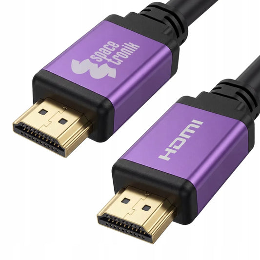 Sertifikuotas juodas Spacetronik UHS HDMI 2.1 8K kabelis, 48 Gb/s, 15 m