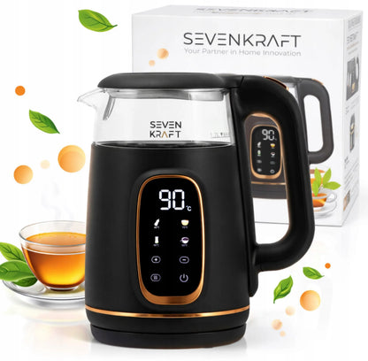 Sevenkraft elektrinis virdulys 1,7 l, temperatūros reguliavimas ir šilumos palaikymas