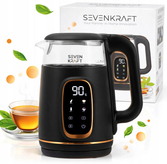 Sevenkraft elektrinis virdulys 1,7 l, temperatūros reguliavimas ir šilumos palaikymas
