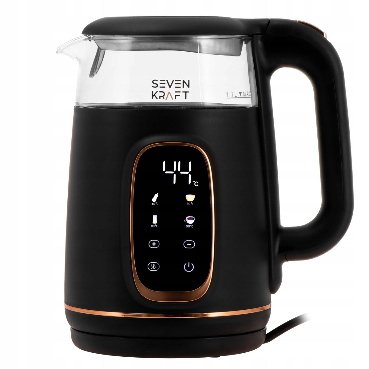 Sevenkraft elektrinis virdulys 1,7 l, temperatūros reguliavimas ir šilumos palaikymas