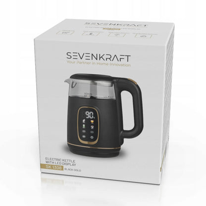 Sevenkraft elektrinis virdulys 1,7 l, temperatūros reguliavimas ir šilumos palaikymas