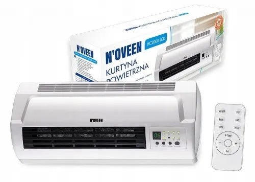 Sieninė oro užuolaida ventiliatorius elektrinis šildytuvas N'OVEEN 2000W