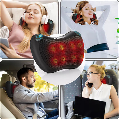 Šildanti Shiatsu masažo pagalvė nugarai, kaklui ir kojoms Maltec PRO-Comfy30W-01