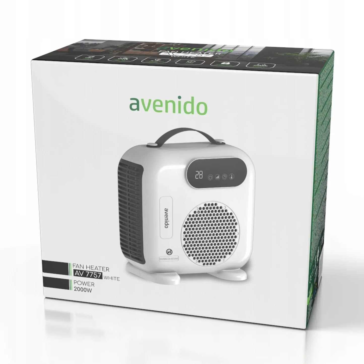 Šildytuvas ventiliatorius AVENIDO 2000W elektrinis su nuotolinio valdymo pulteliu