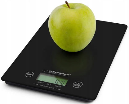 Skaitmeninės virtuvinės svarstyklės Esperanza Lemon, iki 5 kg, tikslios, su taros funkcija, stiklinės