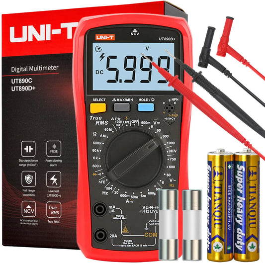 Skaitmeninis multimetras UNI-T UT890D+ NCV hFE 20A