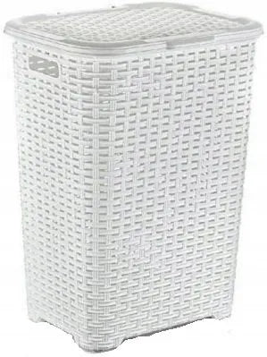 Skalbinių krepšys Katex RATTAN, 60 l, baltas, 435 × 337 × 602 mm