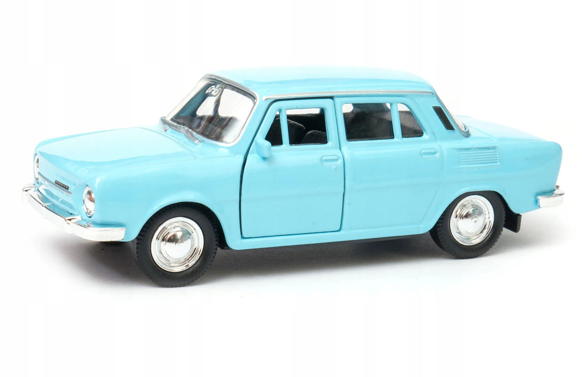 Škoda 100 1:34 Welly modelis, šviesiai mėlynas