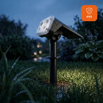 Smartled 2-in-1 saulės energija varomas LED sodo prožektorius su prieblandos jutikliu