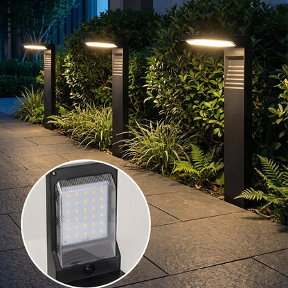 Smartled saulės LED sodo šviestuvas su smaigu, stulpelis, prieblandos jutiklis, 3000K