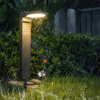 Smartled saulės LED sodo šviestuvas su smaigu, stulpelis, prieblandos jutiklis, 3000K