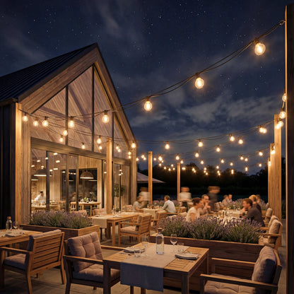 Smartled Sodo šviečianti girlianda 10M 15x LED 1W grandinė + 2x E12 lemputės dovanų