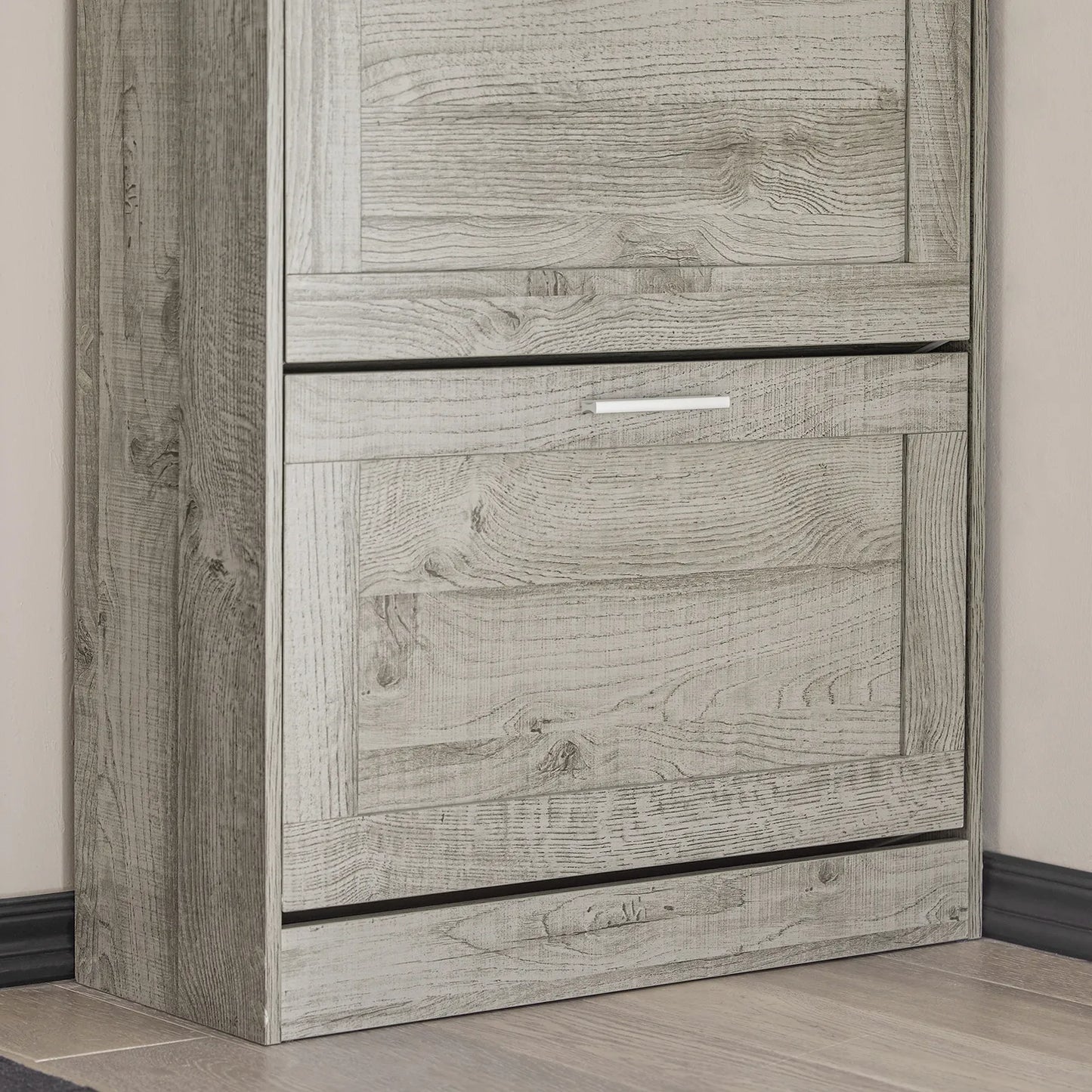 SoBuy batų spintelė su 2 durelėmis, prieškambario baldas, pastatoma, 60x23cm, FSR137-HG