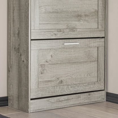 SoBuy batų spintelė su 2 durelėmis, prieškambario baldas, pastatoma, 60x23cm, FSR137-HG