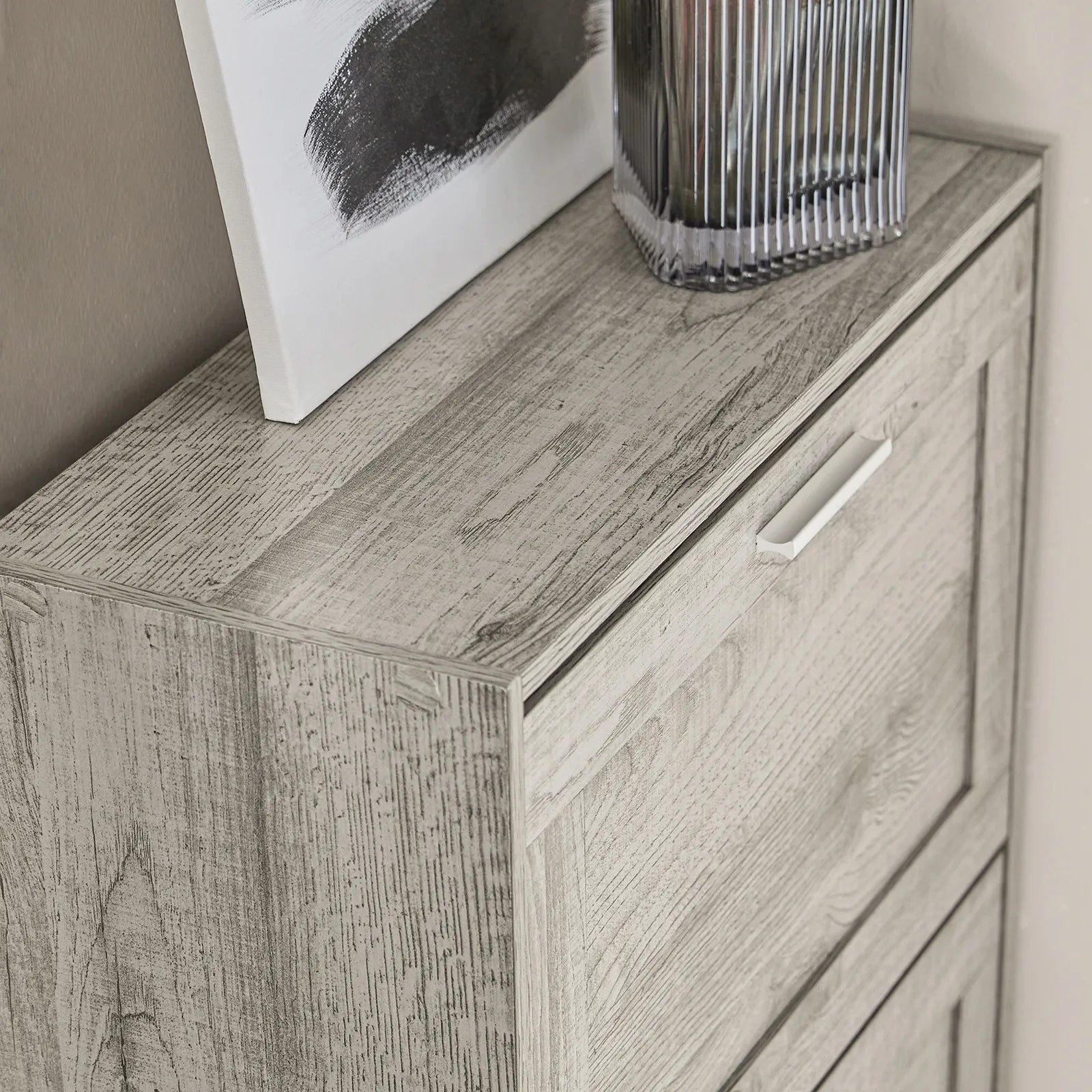 SoBuy batų spintelė su 2 durelėmis, prieškambario baldas, pastatoma, 60x23cm, FSR137-HG