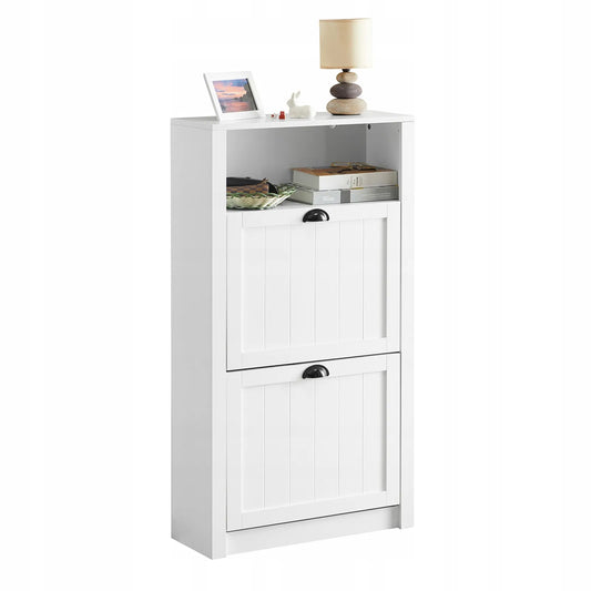 SoBuy batų spintelė su 2 stalčiais ir lentyna prieškambariui 60x24cm FSR87-K-W