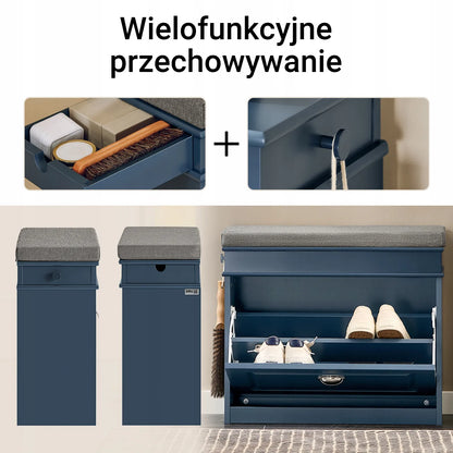 SoBuy batų spintelė su suoliuku, 24 cm gylio, FSR82-K-B