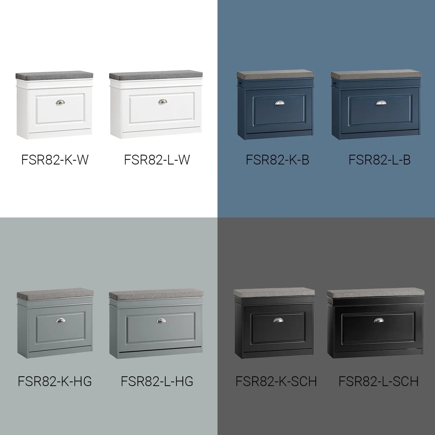SoBuy batų spintelė su suoliuku FSR82-L-W