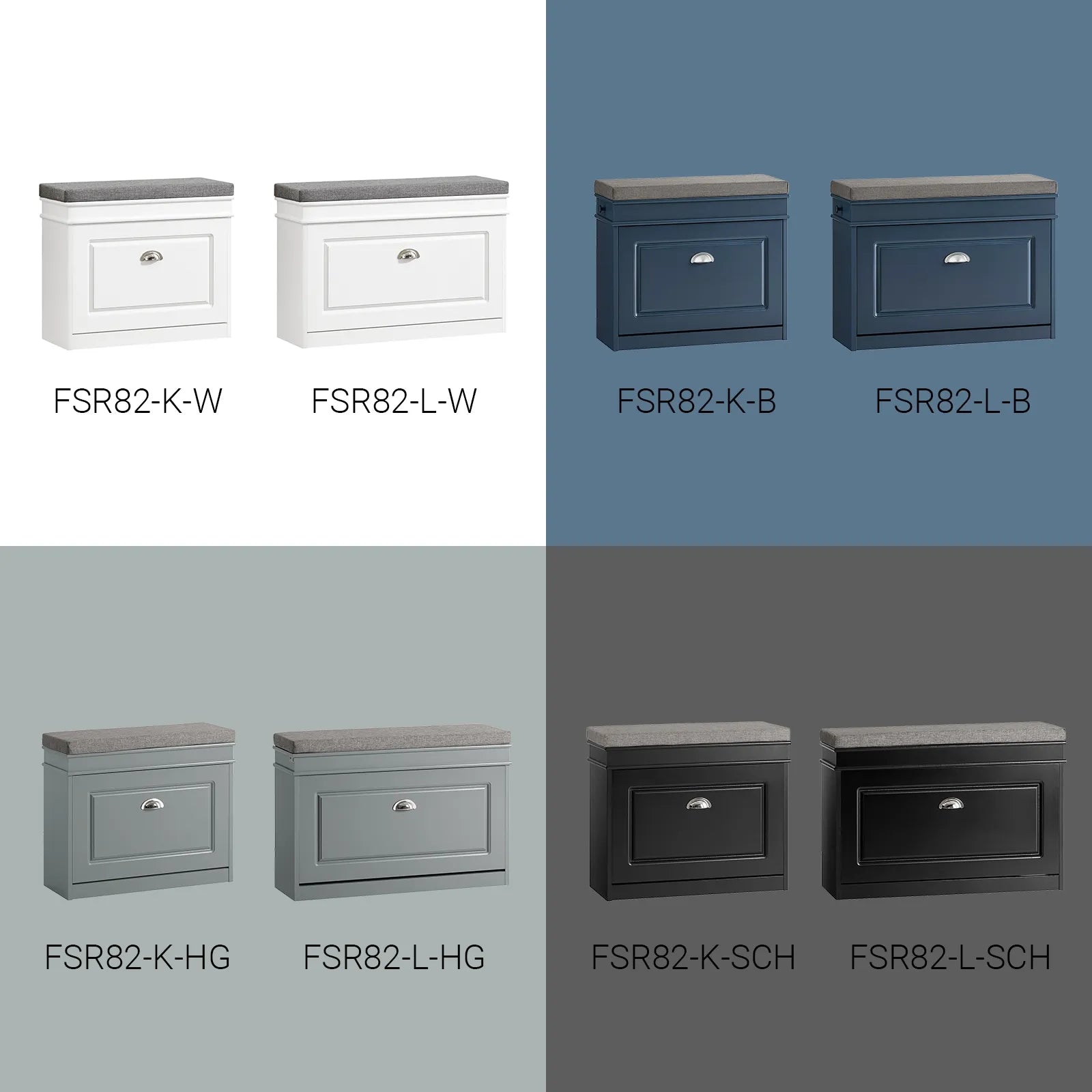 SoBuy batų spintelė su suoliuku FSR82-L-W