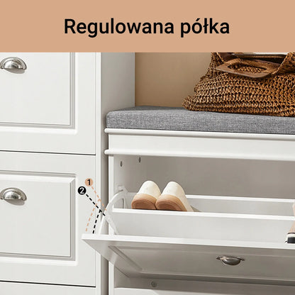 SoBuy batų spintelė su suoliuku FSR82-L-W