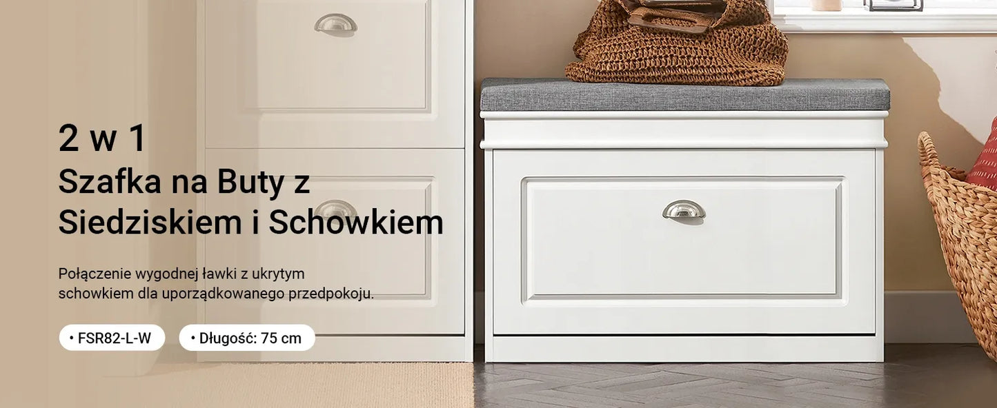 SoBuy batų spintelė su suoliuku FSR82-L-W