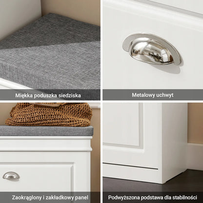 SoBuy batų spintelė su suoliuku FSR82-L-W