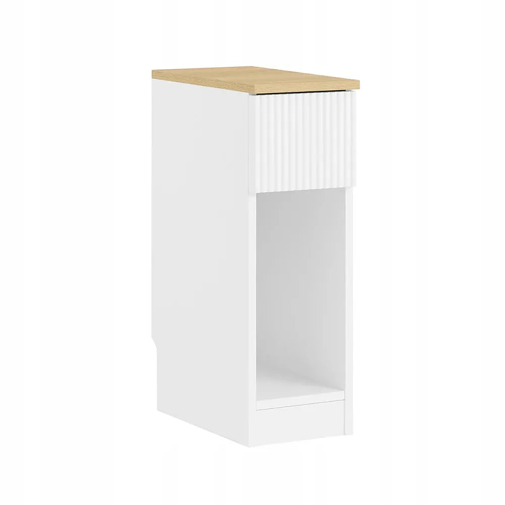 SoBuy FBT111-W balta naktinė spintelė su stalčiumi ir lentyna, 20 × 35 × 60 cm