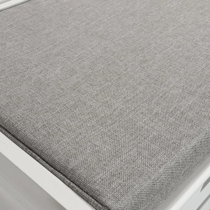 SoBuy FSR23-K-W apmuštas suoliukas su batų spintele ir lentynomis prieškambariui 71 cm
